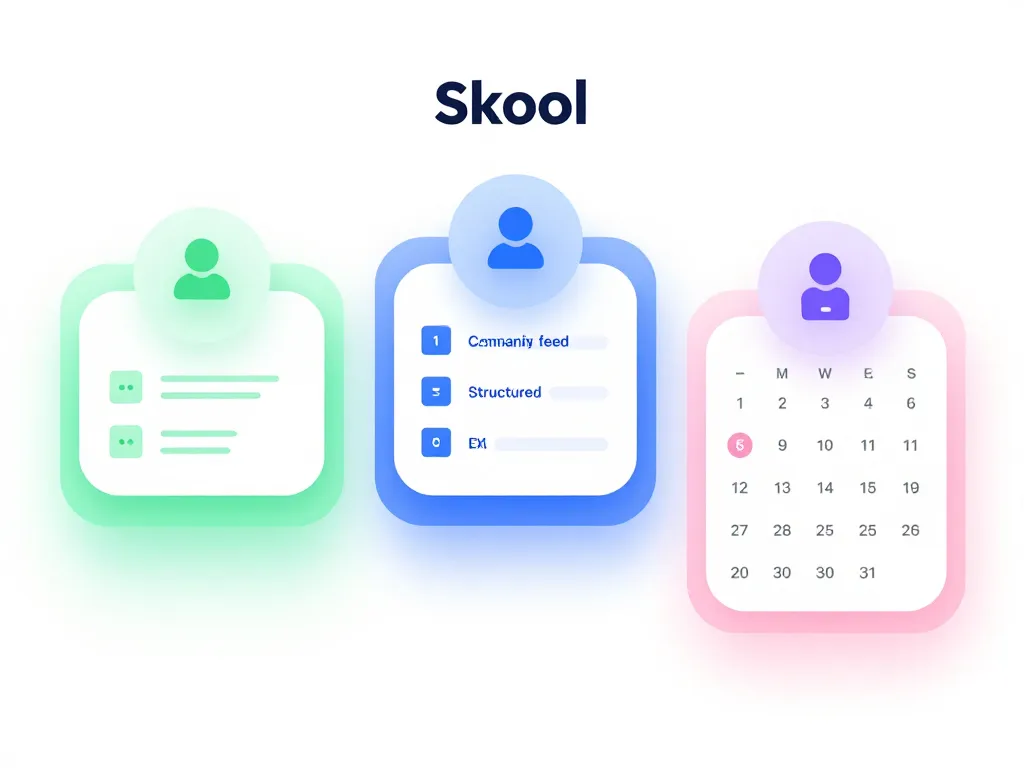 Diagramme Skool fonctionnalités intégrées