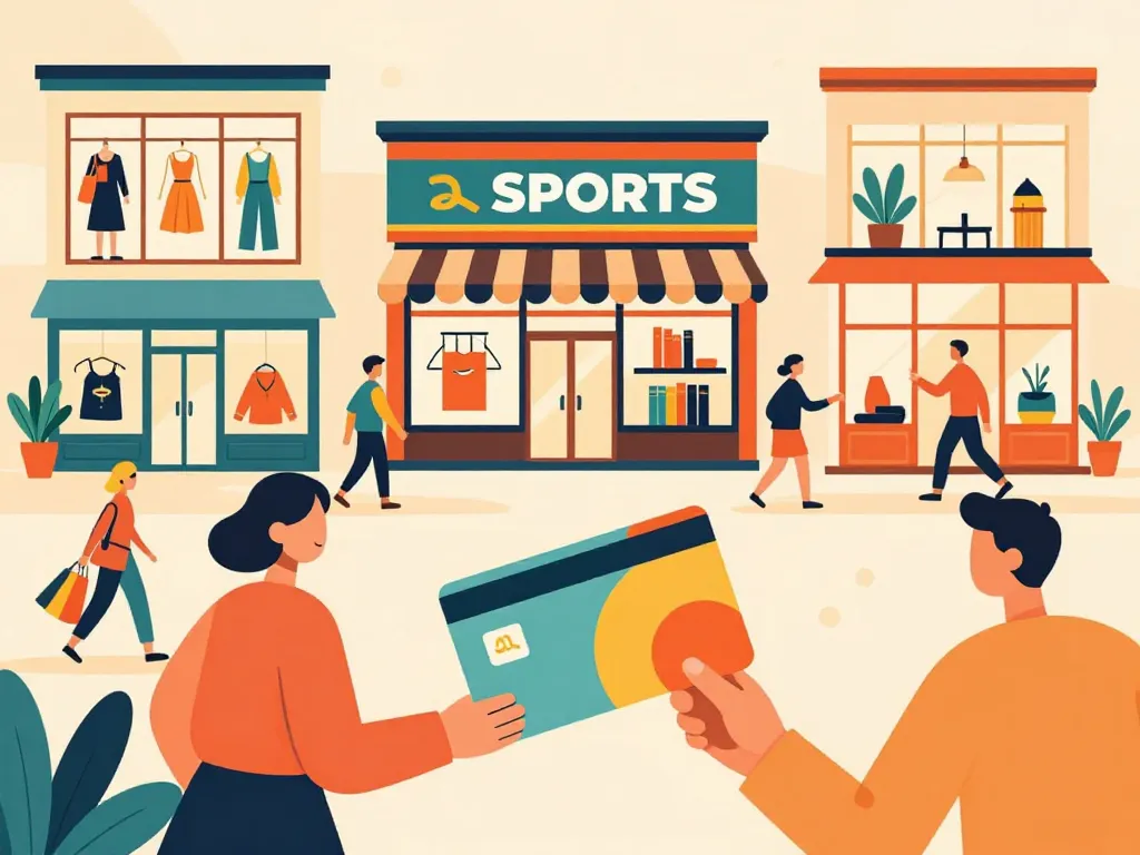 Scène magasins UpCadhoc enseignes carte cadeau