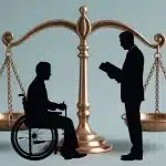 Balance de justice pour abattement handicapé en succession