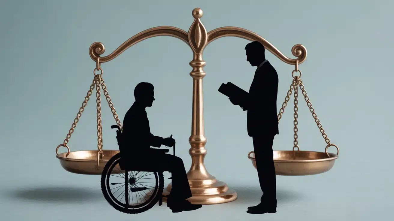Balance de justice pour abattement handicapé en succession
