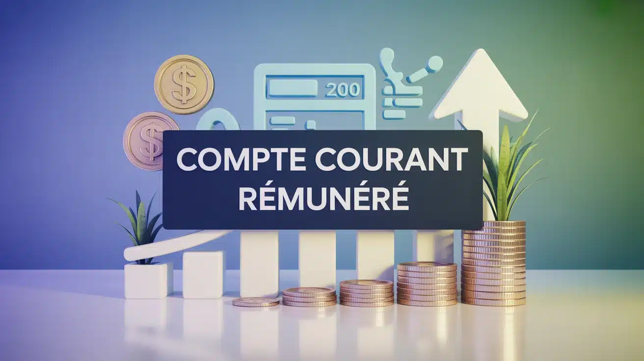 Illustration vectorielle compte courant rémunéré avec pièces et compte bancaire