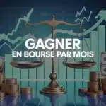 illustration vectorielle gagner en bourse par mois