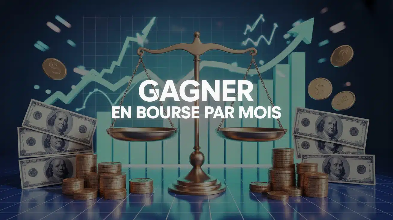 illustration vectorielle gagner en bourse par mois