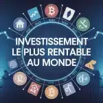 illustration vectorielle investissement le plus rentable au monde avec actifs diversifiés