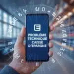 problème technique Caisse d Épargne application bancaire en erreur sur smartphone