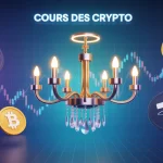 cours des crypto avec graphique et symboles
