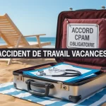 en accident de travail peut on partir en vacances valise plage