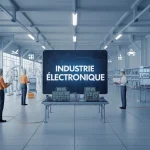 Entreprise electronique usine robots techniciens production