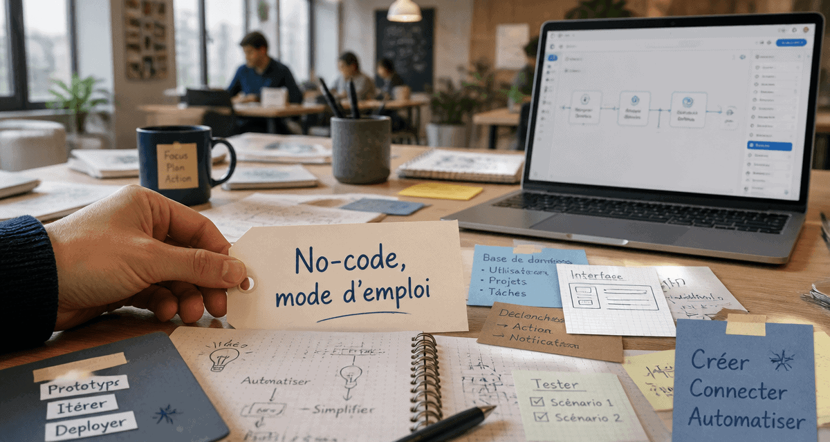 apprendre le no code workspace créatif