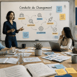 change in manager présentant stratégie conduite changement