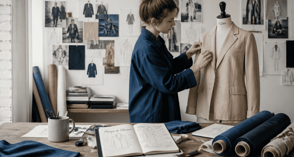 Créer sa marque de vêtement jeune créatrice atelier