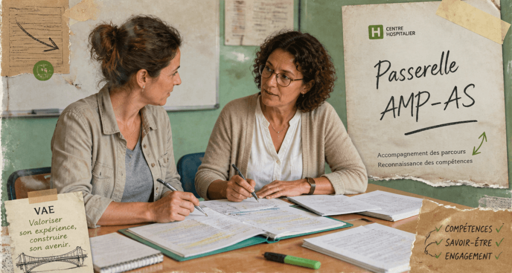 je suis amp je veux devenir aide soignante salle formation
