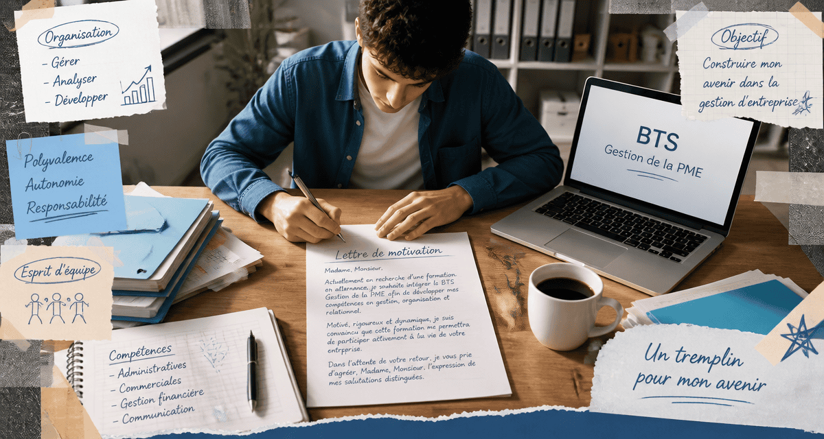 lettre de motivation bts gestion de la pme jeune candidat