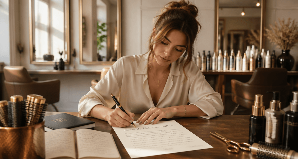 Lettre de motivation en coiffure écrite dans un salon
