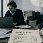 Racheter le matériel de son entreprise, ordinateur et facture de cession visibles