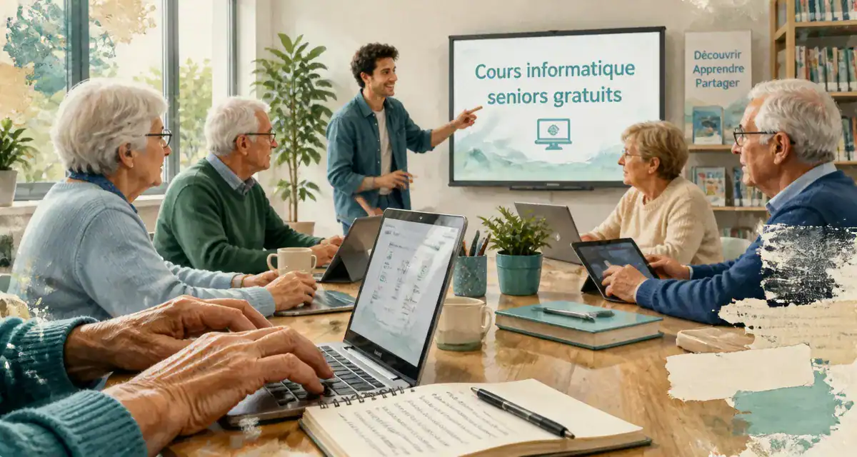 Cours informatique seniors gratuit en groupe