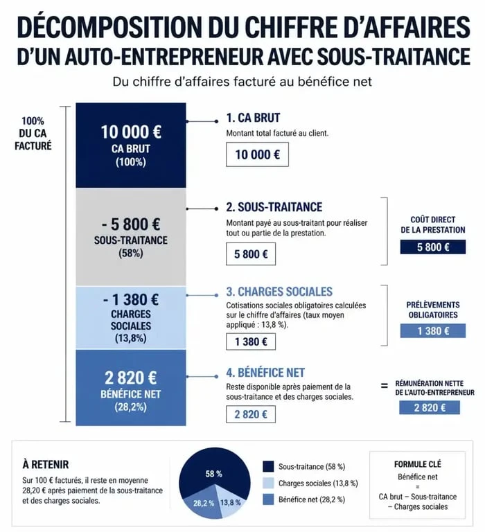 Infographie sur la rentabilité de la sous-traitance en auto-entreprise