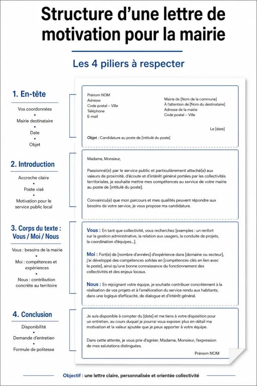 Structure idéale d'une lettre de motivation pour la mairie