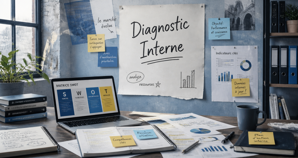 exemple diagnostic interne avec matrice SWOT