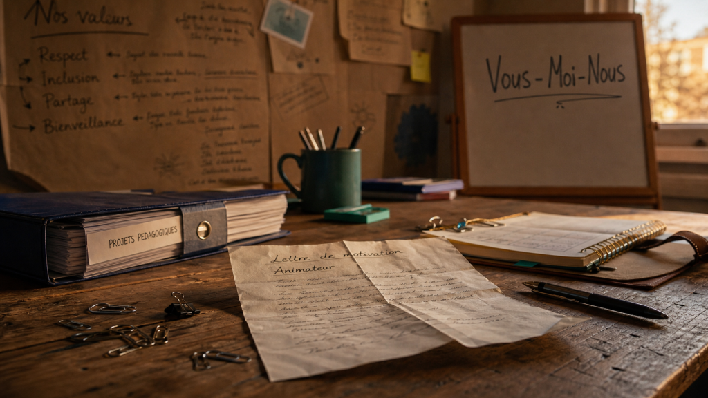 Lettre de motivation animateur, BAFA ou sans BAFA, centre de loisirs