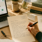lettre de motivation master exemple manuscrite sur bureau