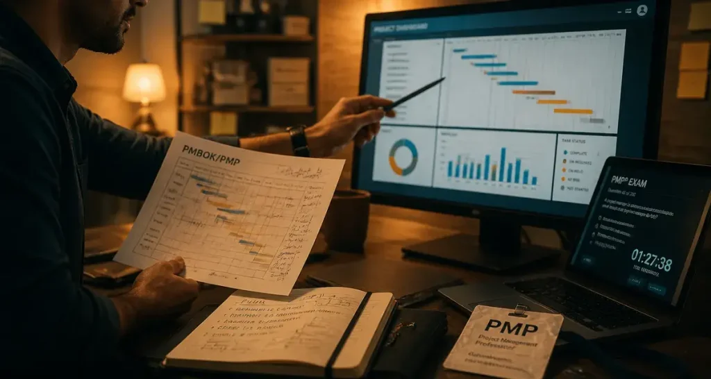 project manager pmp tenant un planning PMBOK/PMP avec 180 questions