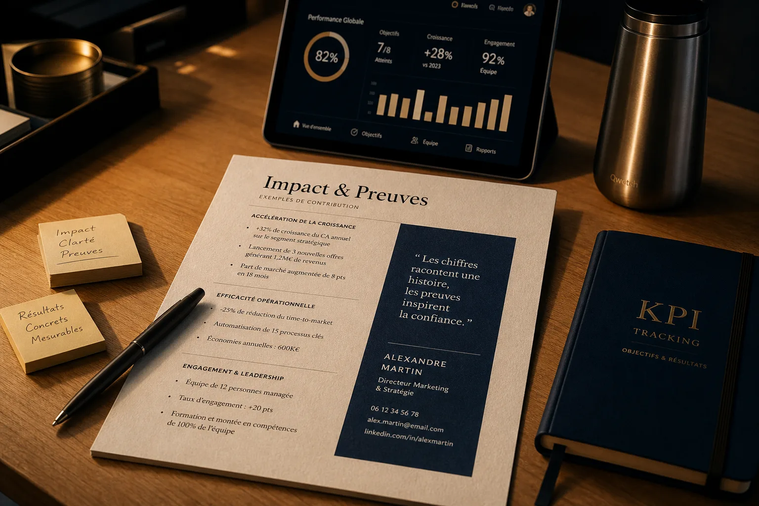 cv manager, preuves chiffrées pour entretien