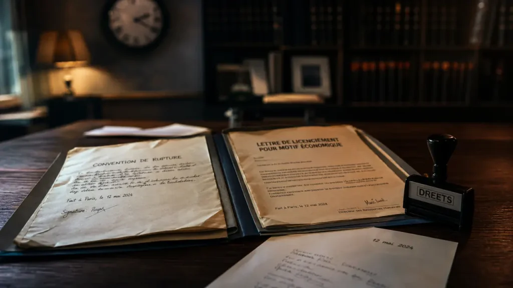 Différence entre rupture conventionnelle et licenciement économique : convention et courrier de licenciement