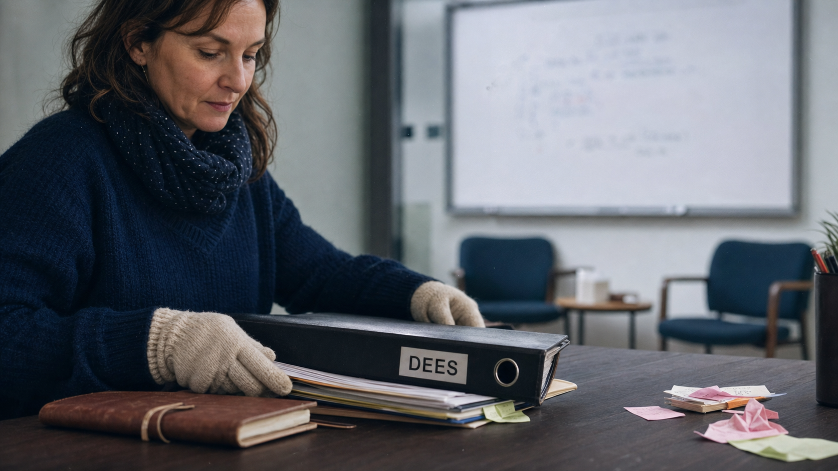 Educateur spécialisé etudes : DEES en formation, dossiers sur table