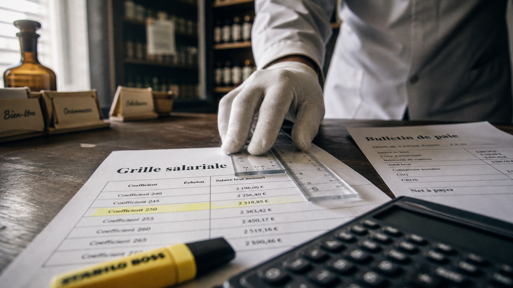 Grille des salaire preparateur en pharmacie 2025 : table et fiche de paie