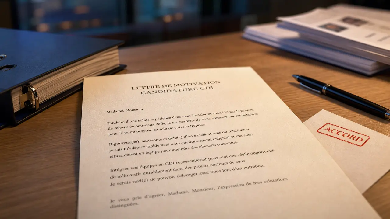 Lettre de motivation CDI sur bureau : 4 blocs pour convaincre un recruteur
