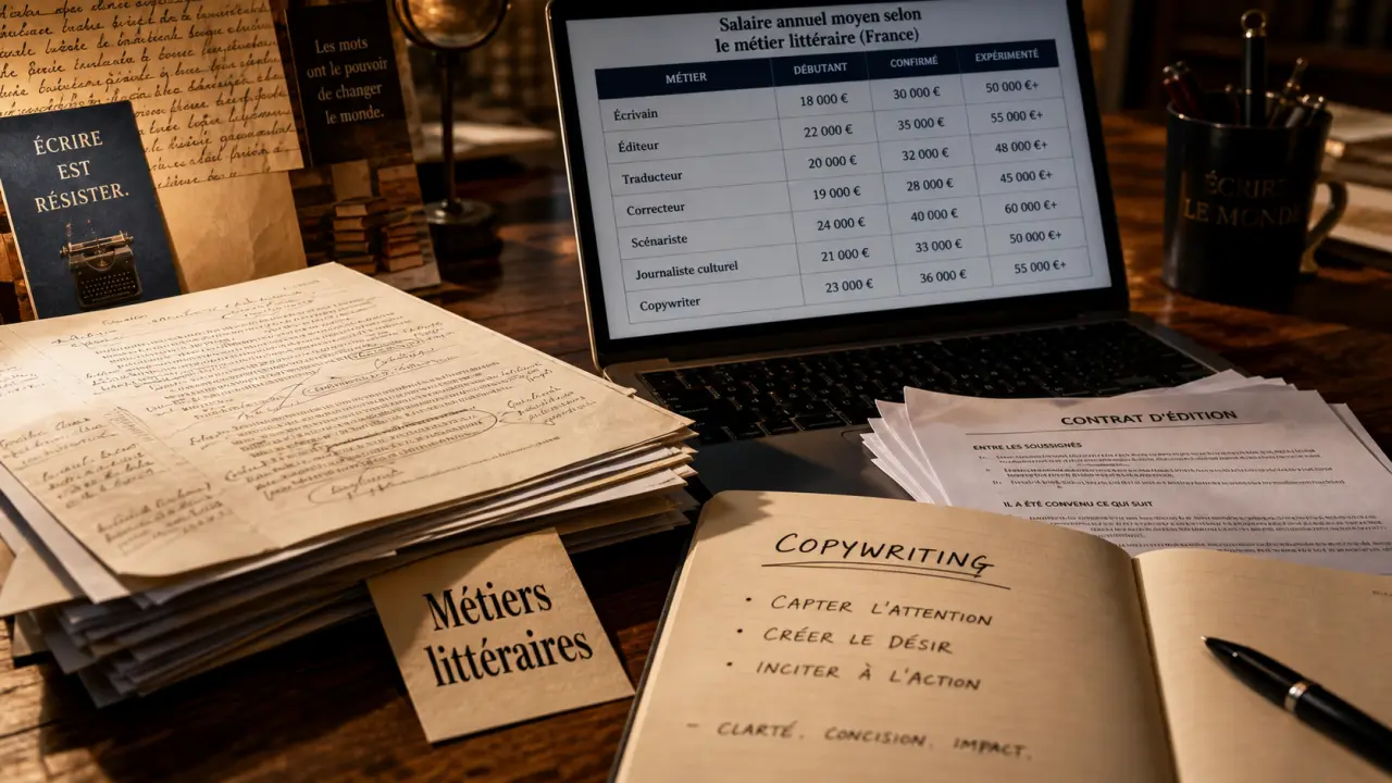 Métier littéraire qui paye bien : manuscrits et contrats