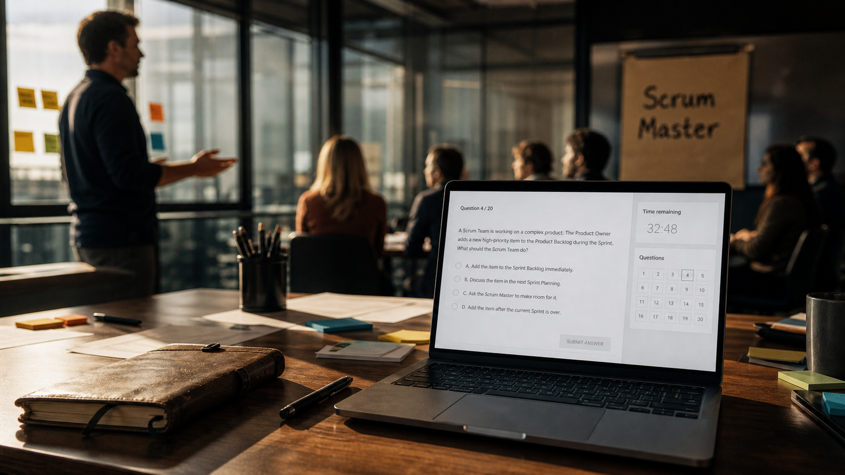 Scrum master formation PSM I : quiz en salle