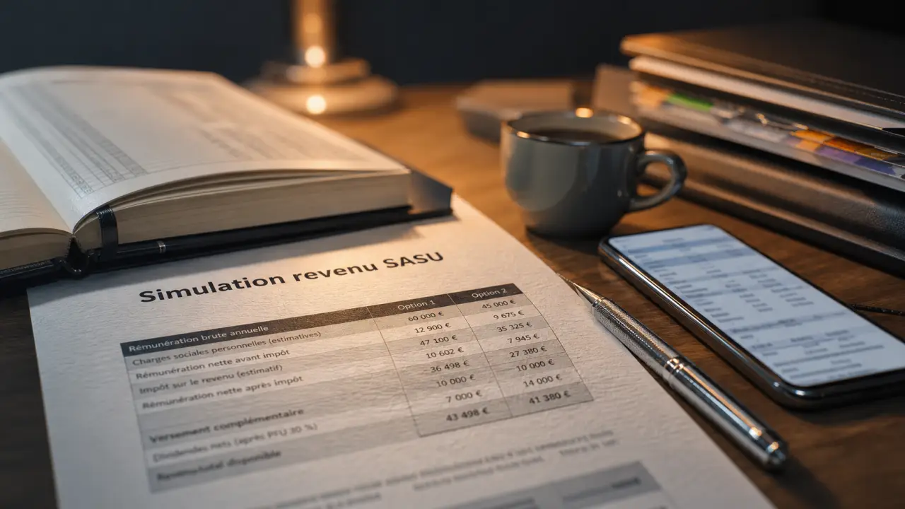 Simulation revenu sasu : comparer net, super net et trésorerie