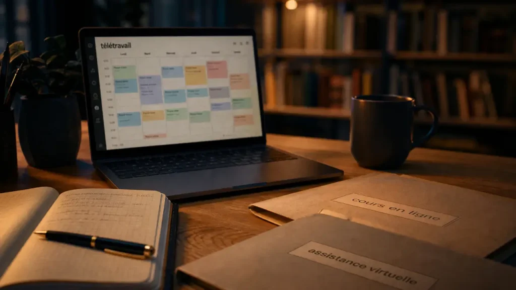 Télétravail pour arrondir ses fins de mois : ordinateur, cours en ligne et missions freelance