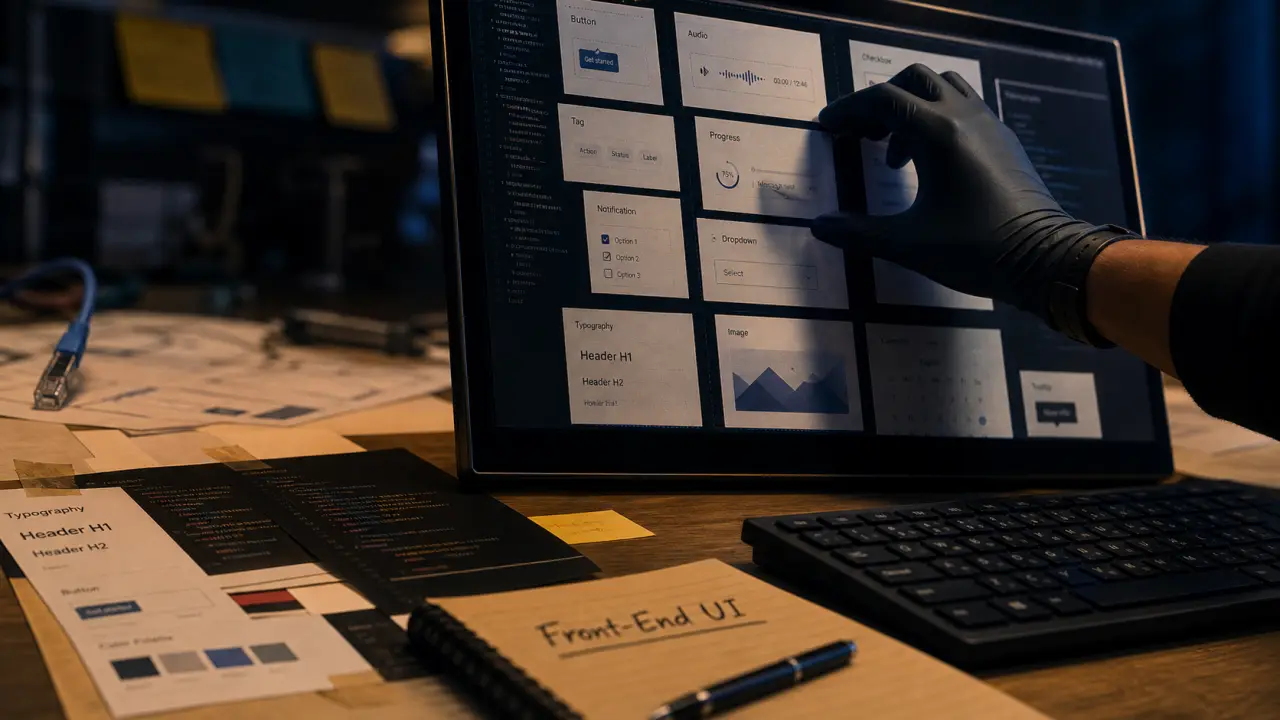 Developpeur frontend : maquette UI et composants front-end sur écran