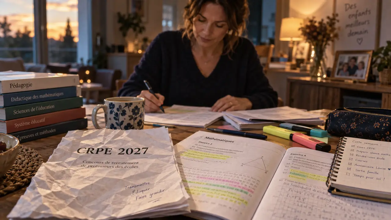 Devenir institutrice à 40 ans : dossier CRPE 2027, femme au calme.