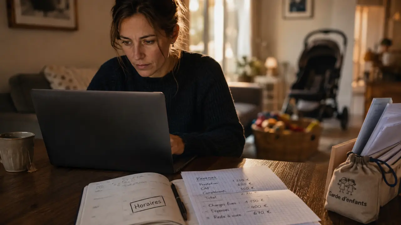 Métier idéal pour mère de famille : télétravail et garde, calcul de revenus