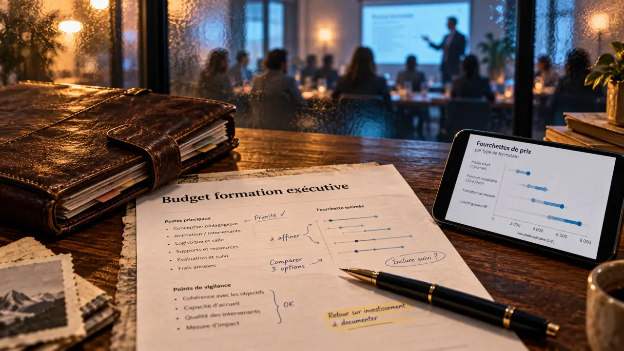 Prix formation executive leadership pro, budget et fourchettes de coût.